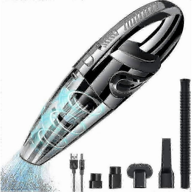 Powerful Portable 120w 2200mah Cordless Hand Vacuum Cleaner With Wet Dry Function Washable Hepa Filter And 5 Rechargeable Nozzles Compatible Home, T