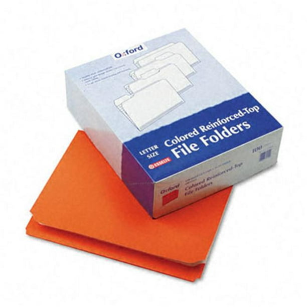 Pendaflex R152ORA Dossier à Deux Plis Renforcé- Droite Coupe- en Haut Onglet- Lettre- Orange- 100/boîte