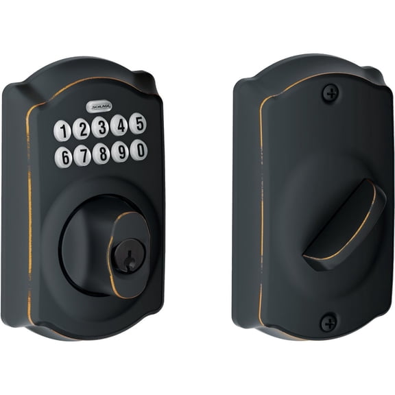 Schlage Aged Bronze Steel Electronic Deadbolt