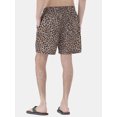 thumbnail image 2 of No Boundaries Men's & Big Men's Elastic Waist Cheetah Swim Trunks, 7" Inseam, Sizes S-3XL, 2 of 5