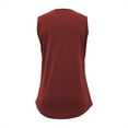 thumbnail image 5 of BYHONG Women's Loose Pleated Square Neck Tank Top Summer Sleeveless Vest Blouse, Plus Size Casual Top for Women Red XXL, 5 of 5