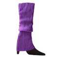 thumbnail image 1 of ITFABS Women Leg Warmers, Solid Color/Rainbow Stretch Knitted High Socks, 1 of 9