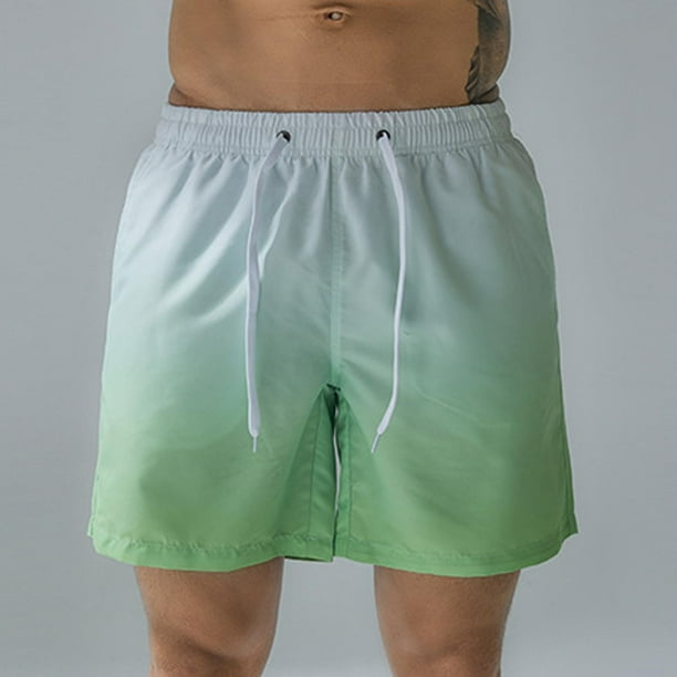 Augper Men's Swim Trunks Quick Dry Beach Surfing Running Swimming Drawstring Shorts