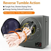 Costway Electric Tumble Compact Laundry Dryer Stainless Steel Wall Mounted 1.5 cu .ft.