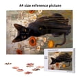 thumbnail image 6 of Naloa Black Cat in Wildflowers Custom Puzzles Personalized Puzzle 1000 Pieces from Photo Custom Jigsaw Puzzle for Wedding, Graduation, (29.5×19.7in, Vertical), 6 of 9