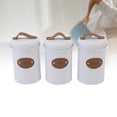 thumbnail image 1 of Kitchen Canister Set, 3PCS Kitchen Food Jars with Lids & Handle, Food Sealing Storage Container for Candy Tea Coffee Storage Canister, Tea Coffee Sugar Canister Set, 1 of 7
