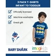thumbnail image 4 of Pinkfong Baby Shark Infant Baby Boys 3 Pack T-Shirts Infant to Toddler, 4 of 5
