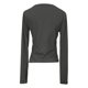 thumbnail image 4 of MHFRRA Camiseta Básica de Punto Acanalado para Mujer, Cuello Cuadrado, Manga Larga, Moda de Otoño, Informal, Elástica, Cómoda, para Niñas y Adolescentes Gris, 4 of 4