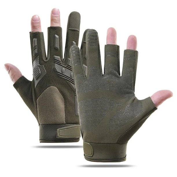 Guantes tácticos ZS002 para hombre, protectores antideslizantes para exteriores, resistentes al desgaste, medio dedo, guantes militares especiales para fanáticos, guantes de batalla para montar