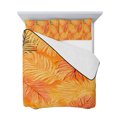 thumbnail image 7 of Orange Tropical Leaf Full Size Down Alternative Comforter, Lightweight Comforter Quilt Bedding Set with Pillow Shams Summer Palm Leaves Botanical All Seasons Bed Comforter Duvet Insert 78"x90", 7 of 7