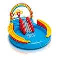 thumbnail image 2 of Intex 9.75ft x 6.3ft x 53in Rainbow Slide Kids Play Inflatable Pool Ring Center, 2 of 5