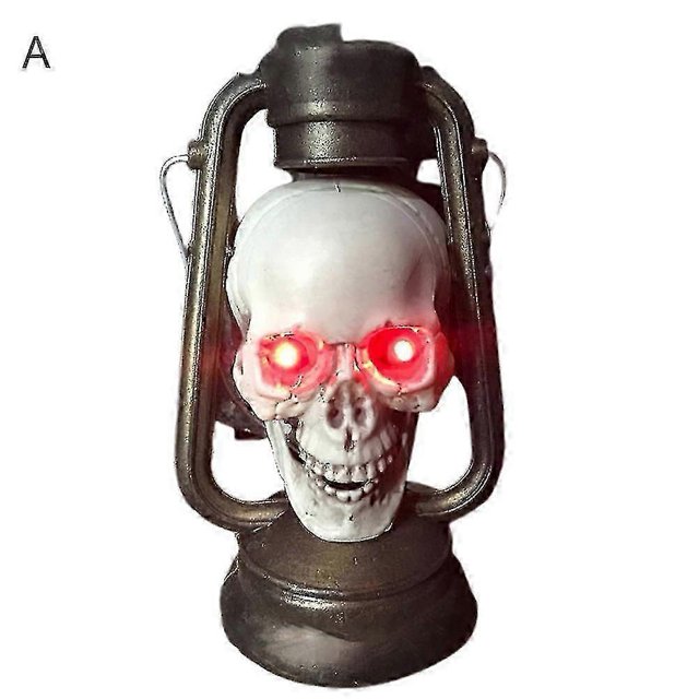 Halloween Scary Props Skull Head Lantern Haunted House Escape Room Decoration Hy