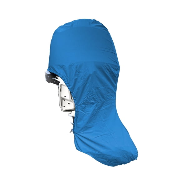 SavvyCraft Heavy Duty Outboard Motor Cover, Waterproof 600D Polyester Full Size Boat Engine Cover for Motor up to 8-15 HP Blue Color