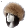 thumbnail image 6 of Ludlz Women's Furry Hat for Winter with Stretch Cossack Russion Style White Warm Cap, 6 of 7