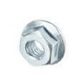 thumbnail image 4 of Tuercas de brida hexagonal con bloqueo serrado Uxcell, acero al carbono galvanizado #10-32, 4 of 5