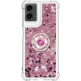 thumbnail image 2 of Case for Motorola Moto G 5G 2024, Moto G 5G 2024 Case Glitter Clear TPU Cute Love Quicksand Sparkle Phone Case with Stand Liquid Shockproof Cover for Moto G 5G 2024 Rose Gold YBZ, 2 of 7