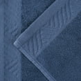 thumbnail image 4 of Superior Basketweave Egyptian Cotton Solid 3 Piece Towel Set, Royal Blue, 4 of 9