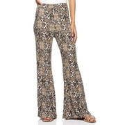 Scoop Women’s Snakeskin Print Flare Pants