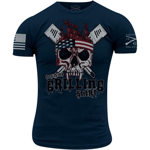 Grunt Style Ceci Est Mon T-Shirt de Grillade - Moyen - Bleu Marine