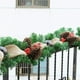 thumbnail image 5 of Guirnalda de Navidad verde - Guirnalda de oropel de ramas de pino de 9 pies por 14 pulgadas con 280 ramas para decoración de interiores y exteriores de Navidad Adepaton CJWUS-956, 5 of 8