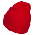 thumbnail image 2 of Mini Skull Embroidered Long Beanie - Red OSFM, 2 of 5