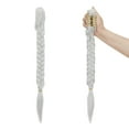 thumbnail image 2 of SHCKE Claw Clip Ponytail Extensions 21" Long Fishtail Braid Hair Extensions Synthetic Hair Piece for Women Silver Grey, 2 of 4