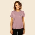 thumbnail image 3 of Dalix Heartly Ghost Embroidered Cotton Relaxed Fit Short Sleeve Crewneck Tee Shirt Women in Orchid Purple M Medium, 3 of 5