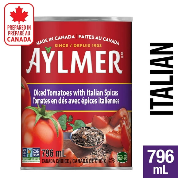 Aylmer Diced Tomatoes with Italian Spices, 769 ml