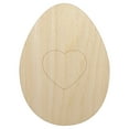 thumbnail image 1 of Egg Solid with Heart Wood Shape Unfinished Piece Cutout Craft DIY Projects - 4.70 Inch Size - 1/4 Inch Thick, 1 of 1
