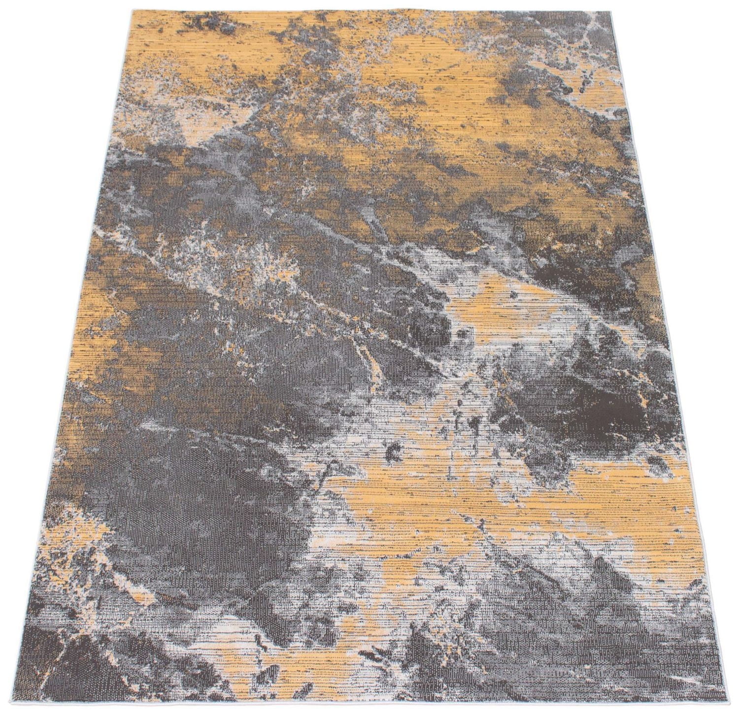 ECARPET Marble Textured Area Rug, Contemporary Carpet for Living Room, Sandstone Collection