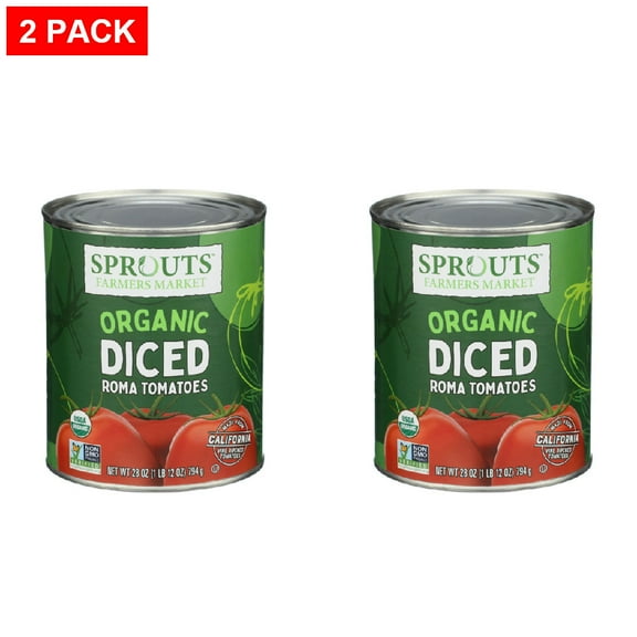 Sprouts Organic Diced Tomatoes 28 oz (Pack of 2)