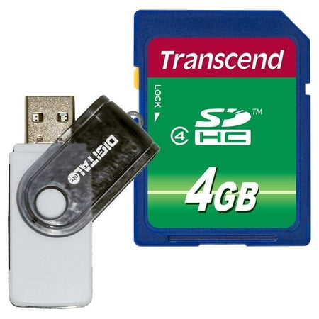 Transcend 4 GB Class 4 High-Speed SDHC Flash Memory Card And Digital Etc 9-in-1 High-Speed USB Card Reader (Best Way To Use Flash Cards)