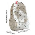 thumbnail image 2 of Cute Polka Dots Backpack Nylon Coquette Bookbag Kawaii Daypacks with 6 Hair Clips and Star Charms, 2 of 3