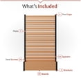 thumbnail image 6 of 72in H x 46in W x 13in L (1 Screen w/ Planter) Freestanding Enclo Florence Cedar Color Privacy Fence Screen with Planter Box, Outdoor Vinyl Privacy Screen Panel for Patio & Air Conditioner, EC18024, 6 of 10