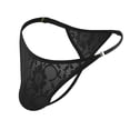 thumbnail image 4 of Tanga de encaje para hombre, ropa interior sexy con botones abiertos en ambos lados, ropa interior, 4 of 6