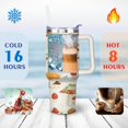 thumbnail image 4 of 40oz Colorful Botanical Mushroom Stainless Steel Flip Straw Tumbler Spill Proof Travel Cup Double Wall Vacuum Insulated Coffee Mug with Top Handle, 4 of 6