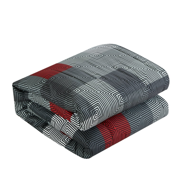 American Original Geo Blocks Bed in a Bag Bedding Comforter Set Twin