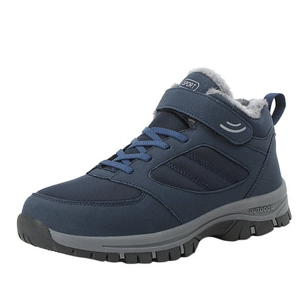 

Flat Men Couples Boots Keep Shoes Sport Hook&Loop Plus Snow Warm Boots Round Velvet Toe Men s Boots Tall Winter Boots for Teenagers Mens Snow And Rain Boots