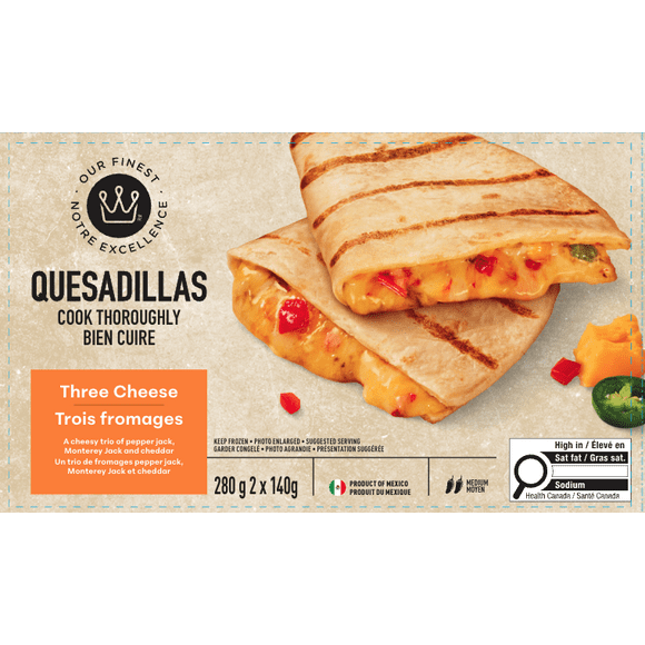Quesadillas au Trois Fromages