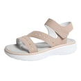 thumbnail image 6 of Walking Sandals for Women Thick Soft Sole Strappy Beach Shoes Comfortable Footbed Open Toe Lightweight Casual Summer Athletic Footwear Beige Size 9, 6 of 7