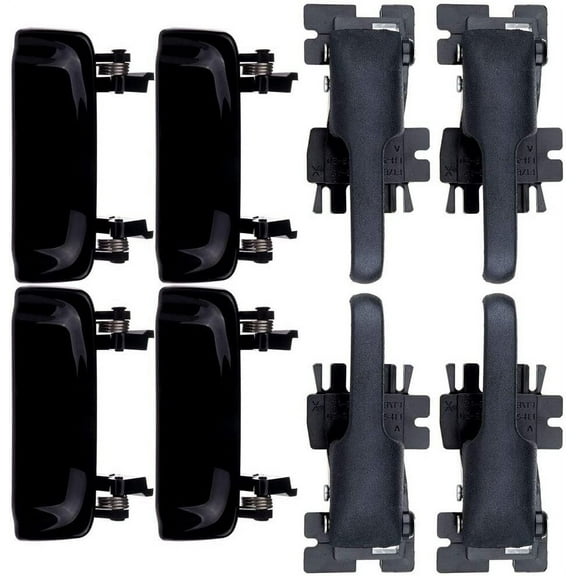 CCIYU Door Handles Exterior Interior Driver Passenger Side Replacement fit for 1998-2001 for Ford Explorer Black(8pcs)