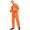 Orange, variant on Plus Size Adult Prisoner , Orange Jumpsuit and Handcuff Accessory for Halloween Parties