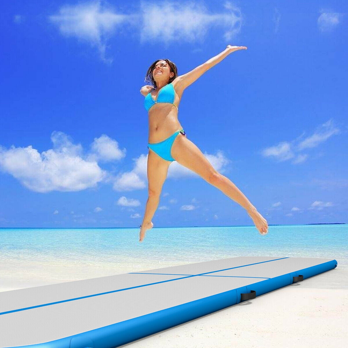 Goplus 10' Inflatable Gymnastics Mat Floor Mats Water Buoyancy