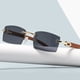 thumbnail image 4 of Gafas de sol de moda para hombre, gafas de sol sin marco ultra transparentes con ribete de diamantes marinos, tendencia, 4 of 6