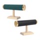 thumbnail image 1 of expositor de joyas,soporte de exhibición del sostenedor del collar de la pulsera,estante del sostenedor del almacenamiento del organizador del brazalete del reloj,soporte de Negro PU Verde Salvador expositor de joyas, 1 of 10