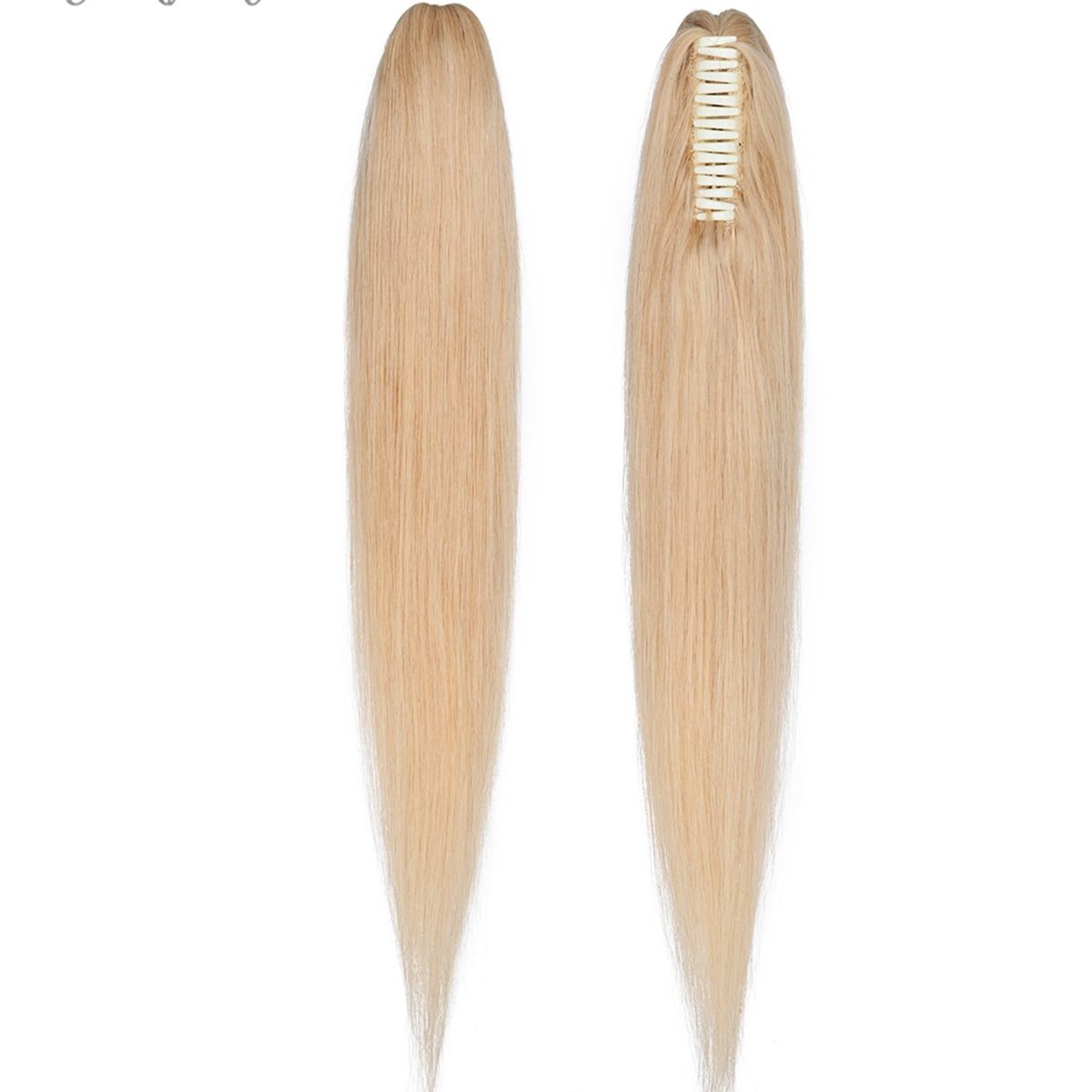 SEGO Jaw/Claw Clip in Hair Extensions Human Hair Clip in Ponytail Hair Extensions 100% Real Remy Hair Long Straight Thick Hair For Women