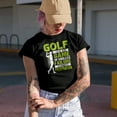 thumbnail image 2 of Distressed Golf Is a Game of Endless Failure and Frustration Quote, Golf Player, Golfing or Golfer Themed Merch Gift, Military Green T-Shirt, Small, 2 of 5
