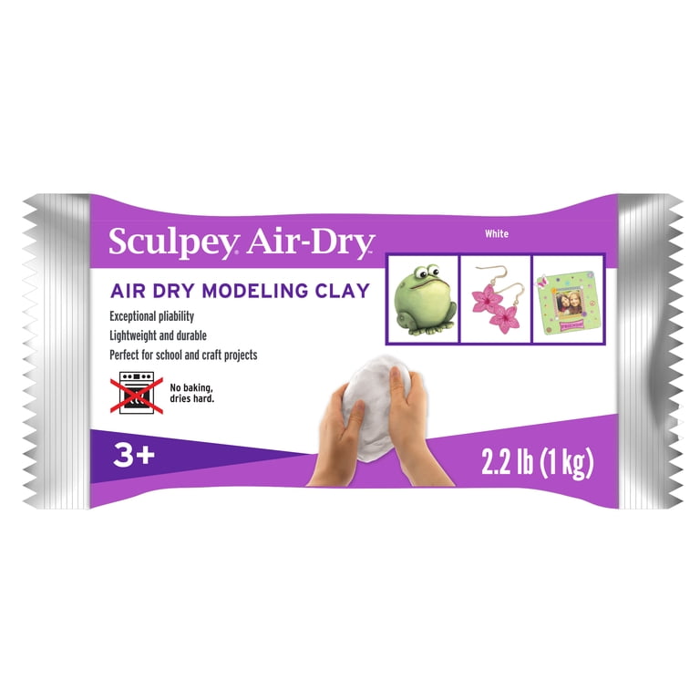 Sculpey Air Dry Modeling Clay, White, 2.2 lbs photo 1