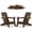 Brown, variant on Folding Adirondack Chair, HDPE All-Weather Lawn Chair with 2 Cup Holder, Patio Garden Outdoors Fire Pit, Aqua