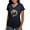 Navy, variant on CafePress - Mona Lisa Dog T Shirt - Women's V-Neck Dark T-Shirt